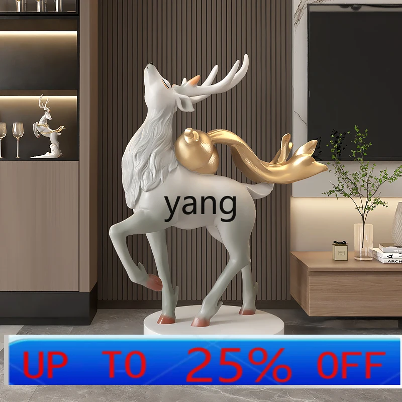 

CX light luxury high sense large living room floor ornaments TV cabinet sofa