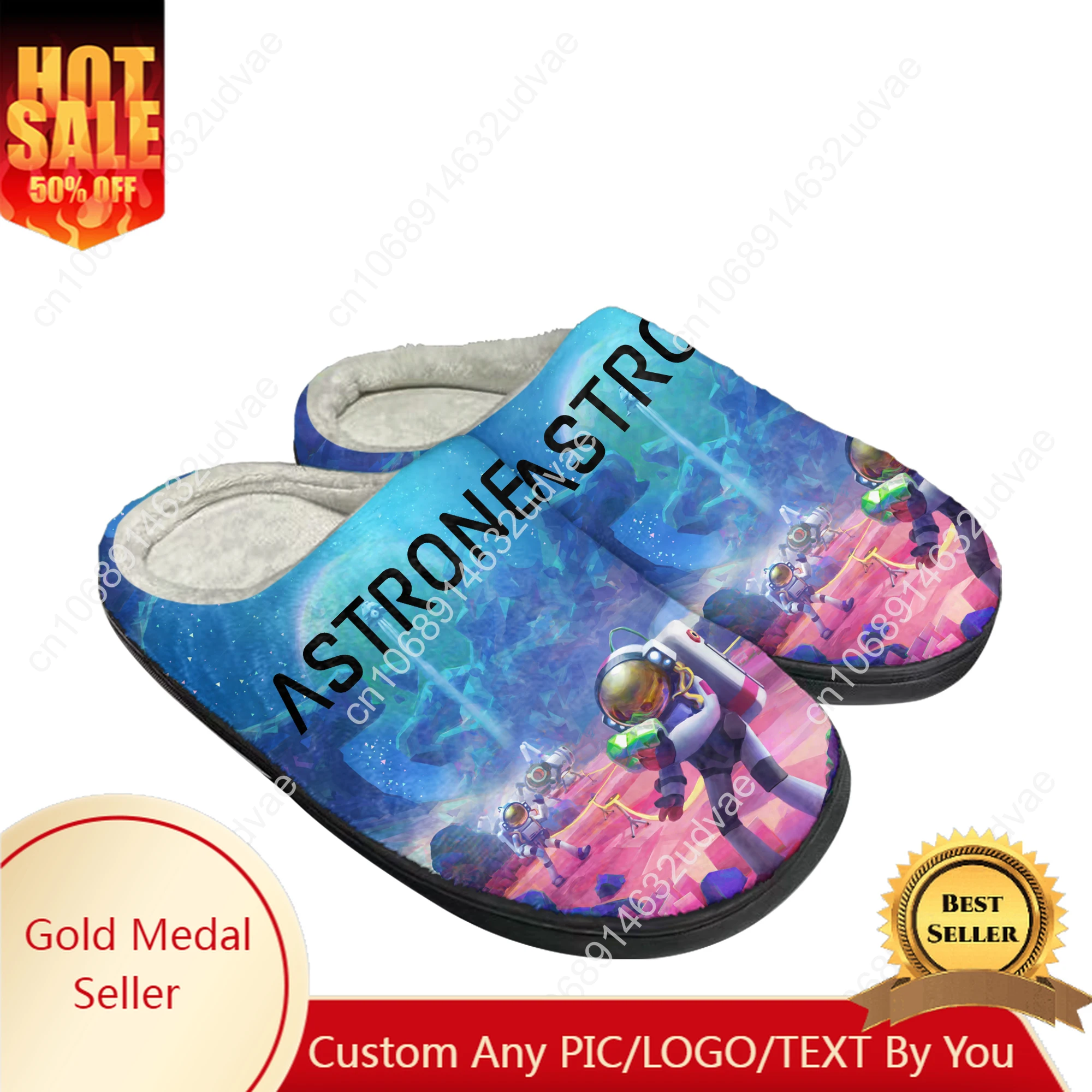 

Astroneer Cotton Slippers Men Women Plush Bedroom Casual Keep Warm Home Bedroom Shoes Thermal Indoor Slipper Customized Shoe