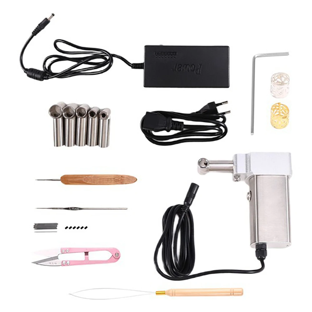 DIY Semi-Automatic Dreadlock Machine Forlong Human Hair Instant Dreadlocks Hair Making Machine Easy