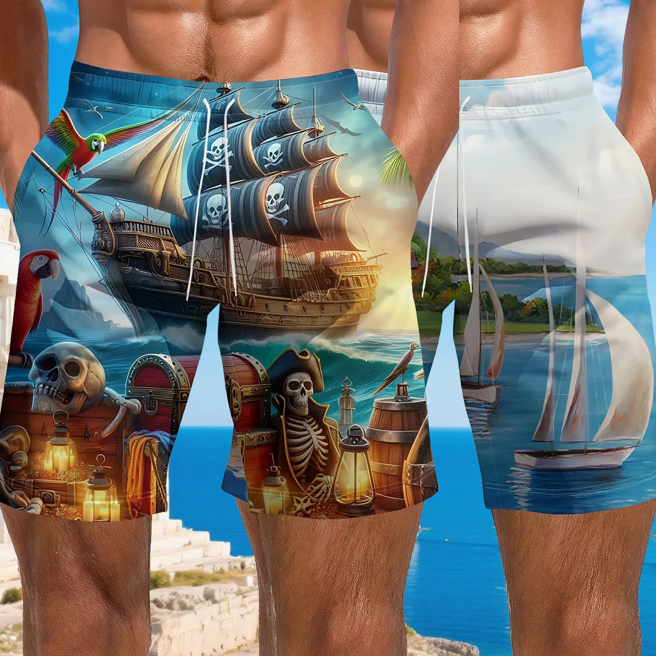 

Fashion Adult Shorts Quick Drying Breathable Surfing Swimming Fitness Pants Sports Leisure Beach Pants Motorcycle Riding Shorts