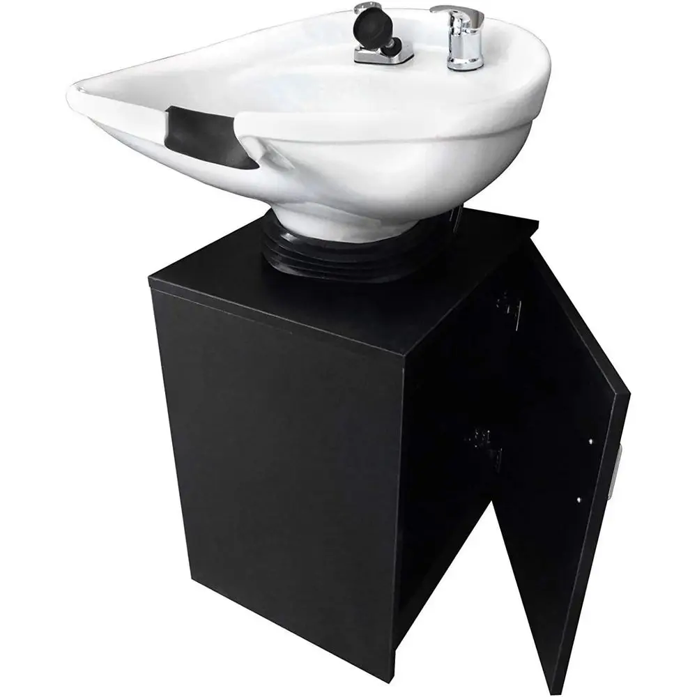 

Ceramic Salon Sink with Backwash Shampoo Bowl - TLC-W07TC