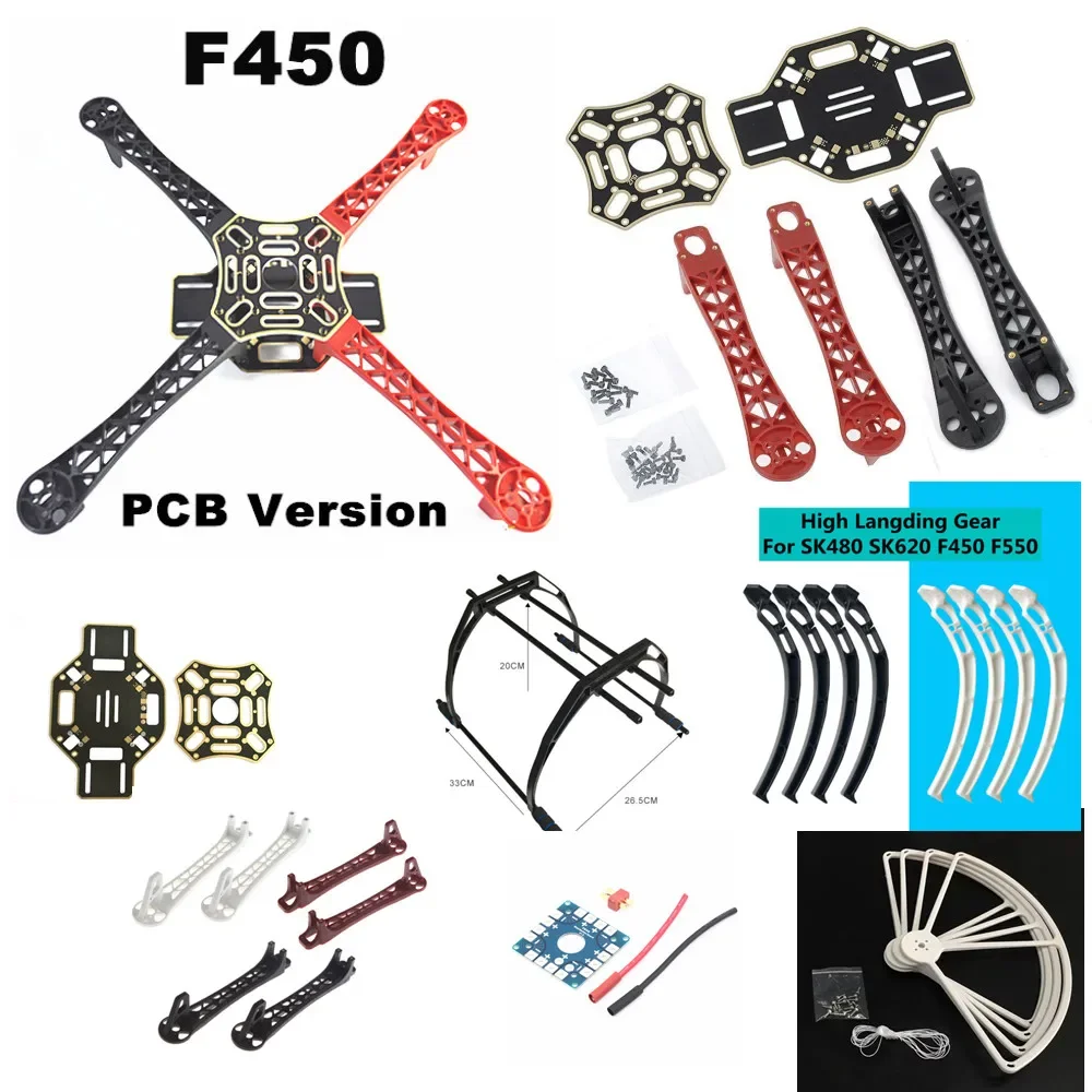 

F450 4-Axis Multi-Rotor Quadcopter Flame Airframe FrameWheel Rack Kit Support for DJI KK MK MWC RC Quadcopter