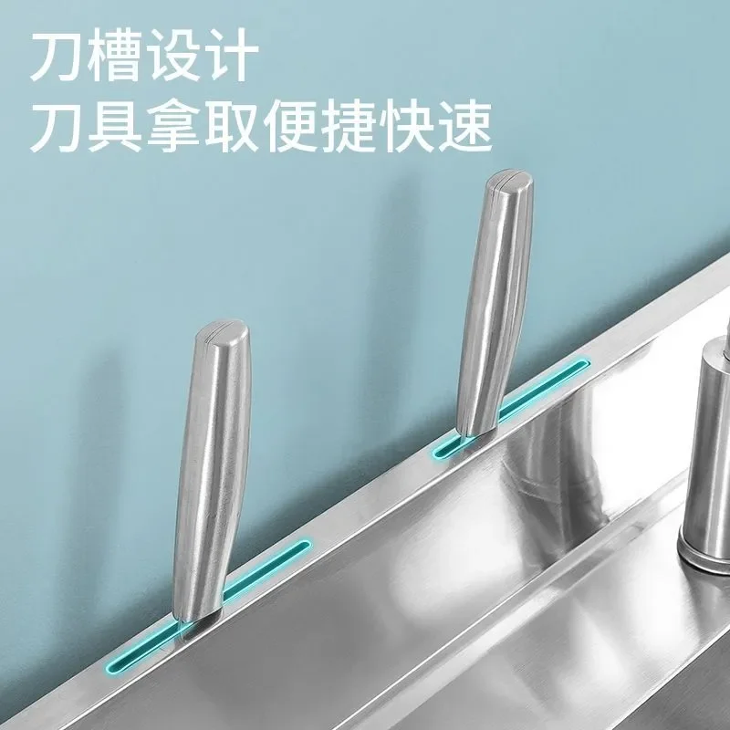 Enlarged Thickened Stainless Steel Large Single Slot Kitchen Sink with Bracket Commercial Household Vegetable Basin Wash