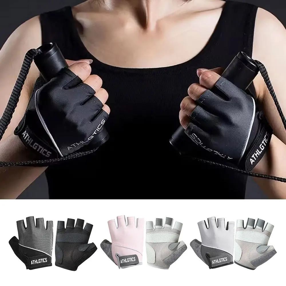 Breathable Weight Lifting Fingerless Gloves Thin Sun Protection Workout Gym Gloves Anti Slip Half Finger Gloves for Men Women