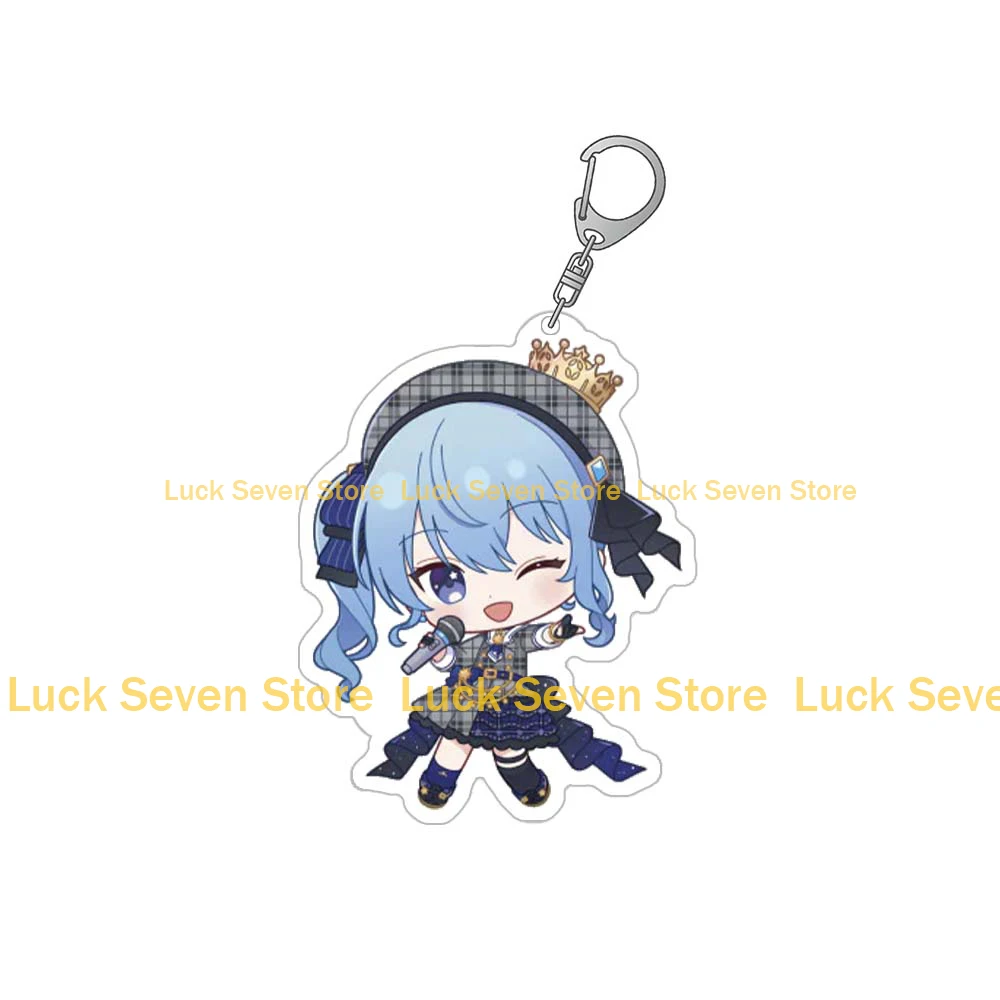 VTuber Hololive شخصية Ookami Mio Yuzuki Choco Sakura Miko Takane Lui Shiranui مضيئة لطيف سلسلة مفاتيح مصنوعة من الأكريليك قلادة أنيمي لعبة