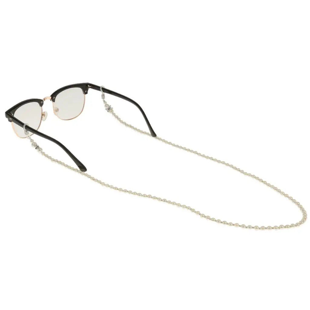 Imitation Pearl Beaded Eyeglass Spectacle Chain Holder Neck