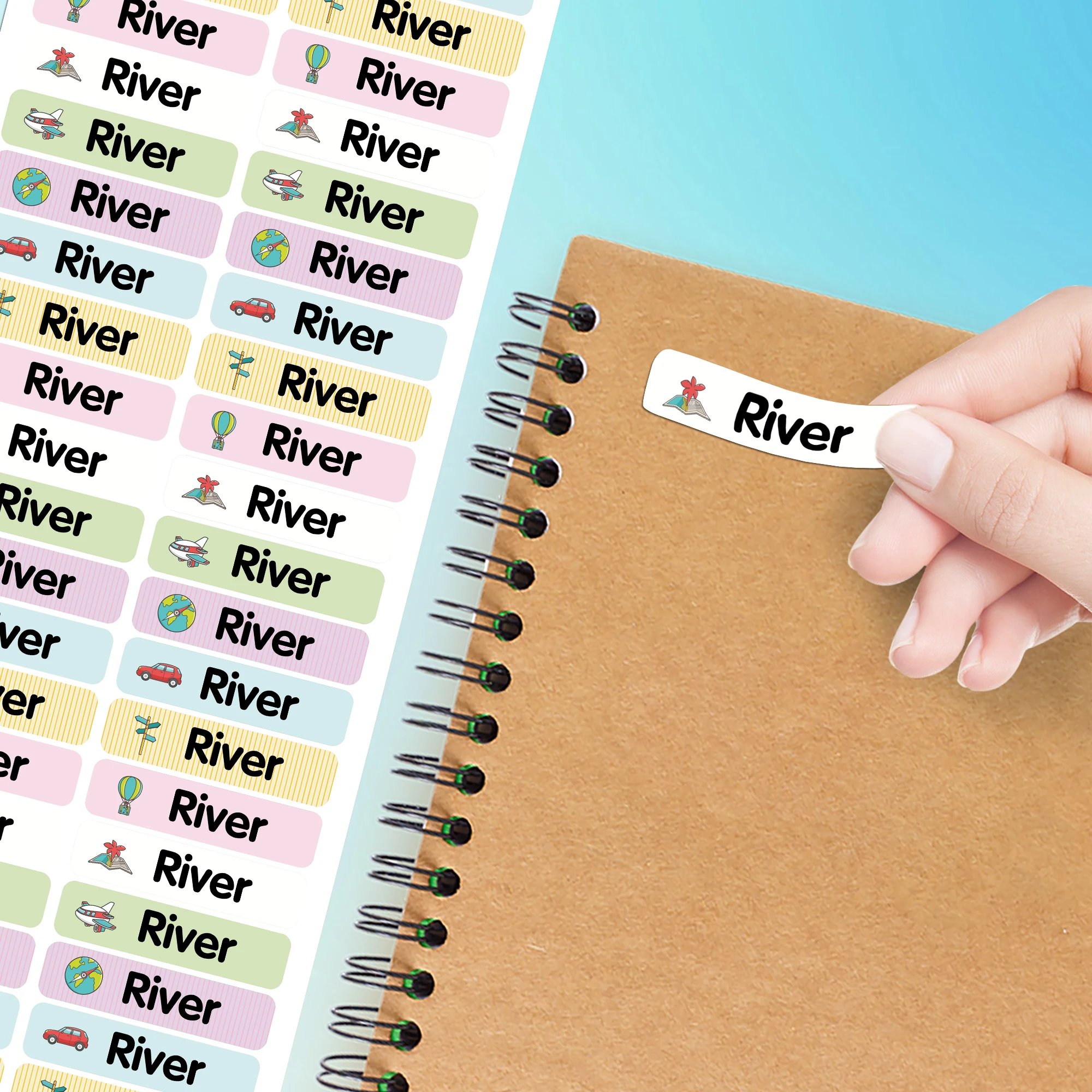 42/84/126pcs toy Water Cup Tag Customizable Tag Customized Label Water Cup Label For Office Supplies, Water Bottle Stickers