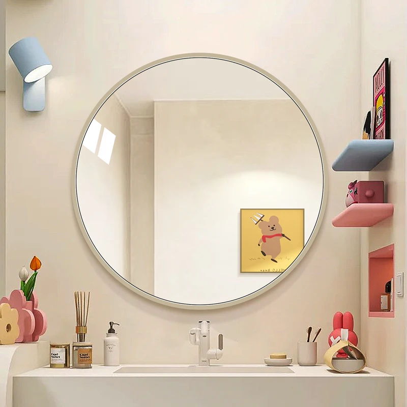 Okrągłe Lustro Ścienne Salon Nowoczesne Toaletka Dziewczyny Mężczyźni Estetyczne Sypialnia Luksusowe Lustro Funky Espelhos Produkty Domowe