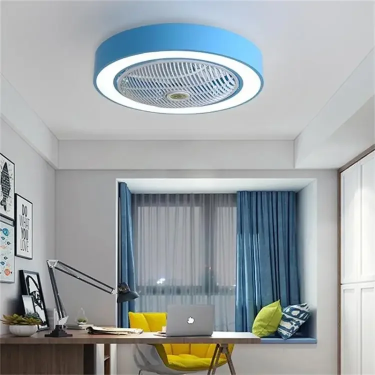 

New thin Ceiling Fan Lights Air Invisible Blades Ventilator Plafonnier Lighting Dimming Wind Speed Platfond Lamp Silent Blower