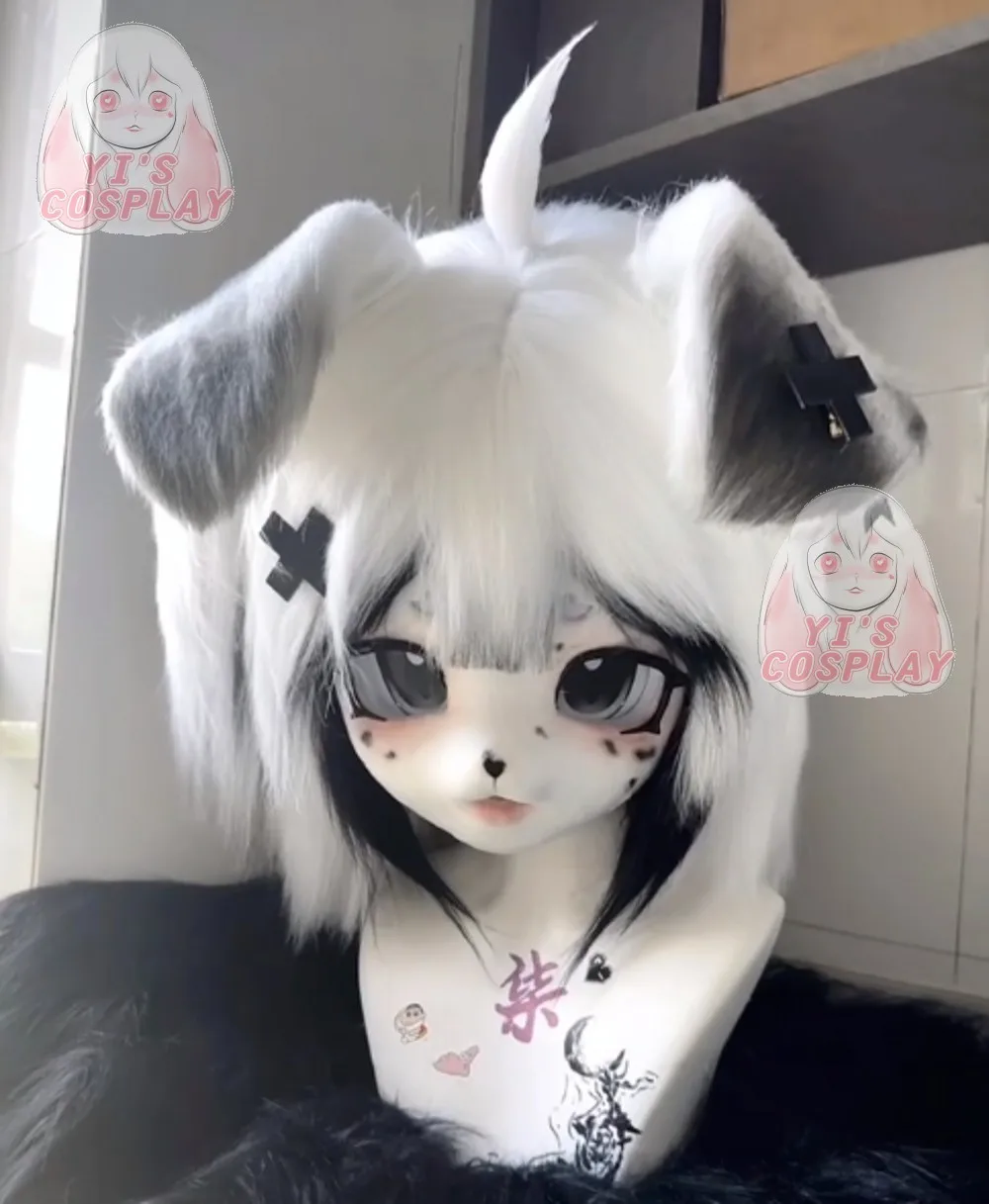 Yis cosplay niestandardowe futrzana głowa głowa Kigurumi Cosplay Kemono Fursuit ręcznie robione zestawy słuchawkowe bestia dostosowany Fursuit głowa