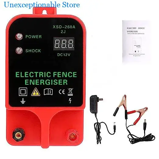 

10KM Solar Electric Fence Energizer High-voltage Pulse Controller Shepherd Farm Animal Horse Cattle Poultry Livestock Tool