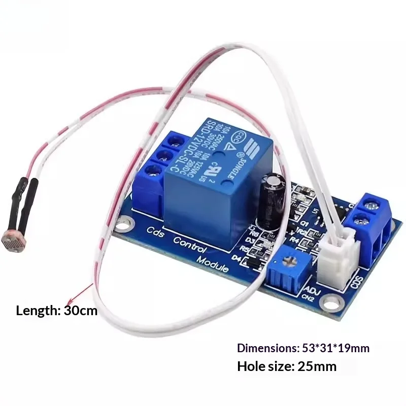 5V 12V 24V Light Sensor Switch Module Photosensitive Relay Light Control Brightness Detection