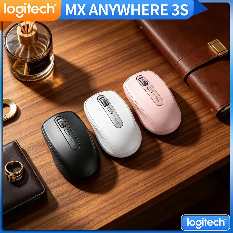Portable MX Anywhere 3S - 8000 DPI Tracking, USB-C Quick Charge, Silent Click, Ideal for Kiosk & Short Business Trip