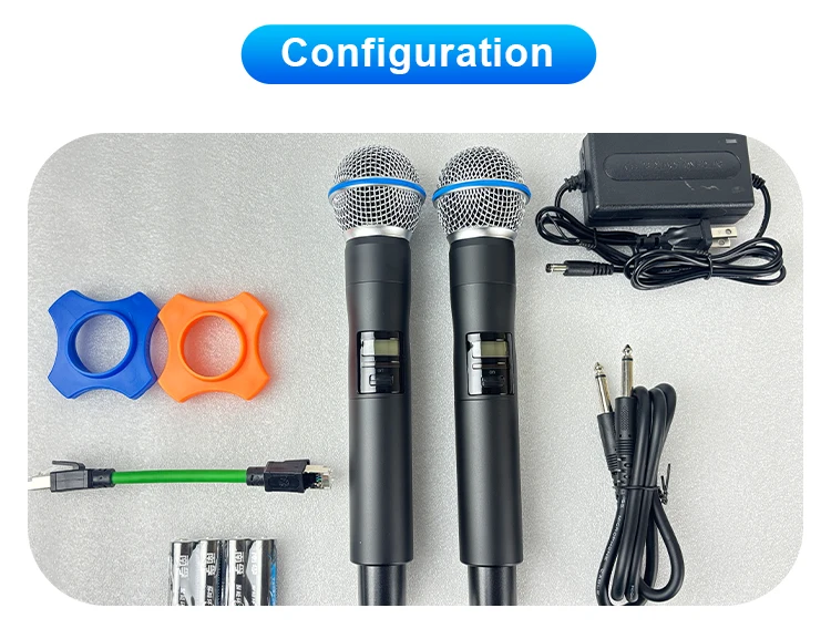 Paulkitson PX2 Drahtloses Mikrofonsystem UHF 2-Kanal True-Diversity 640-690MHz Handmikrofon-Empfänger-Set für professionelle Bühnenauftritte und Live-Karaoke – Detail 12