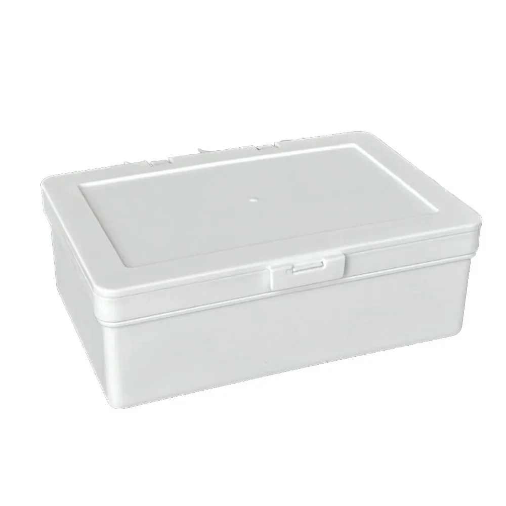 Dustproof white storage box with lid, stackable, toy storage bag, simple office tools, household items