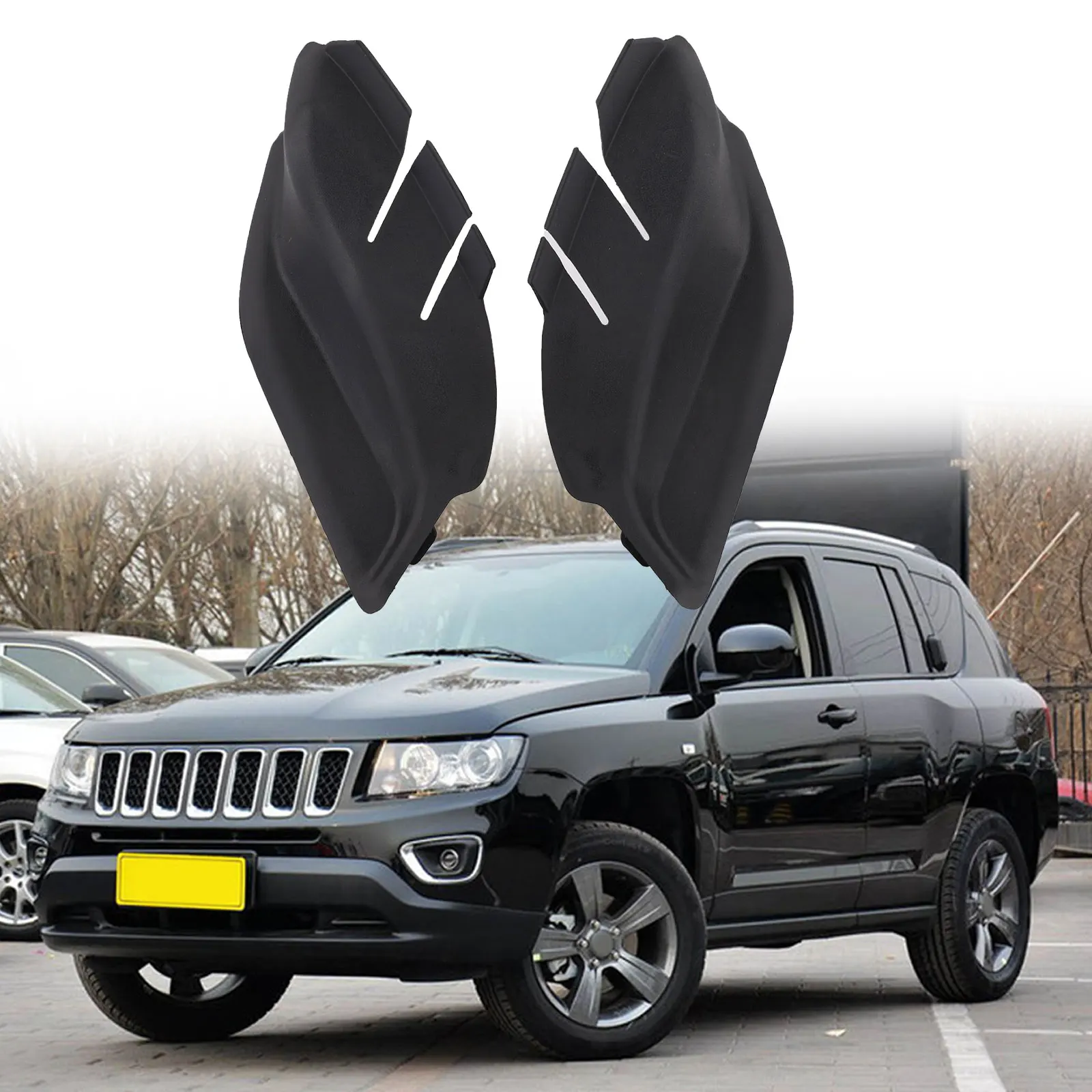 1 Pair Auto Front Windshield Wrap Corner Trim OEM Part Number 7AA47RXFAA 53223829 For Jeep- For Compass-2017-2023 Car Accessory