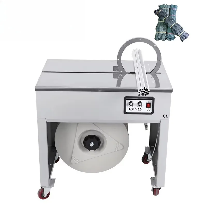 High quality track strapping machine steel pipe wooden strip automatic packaging machine