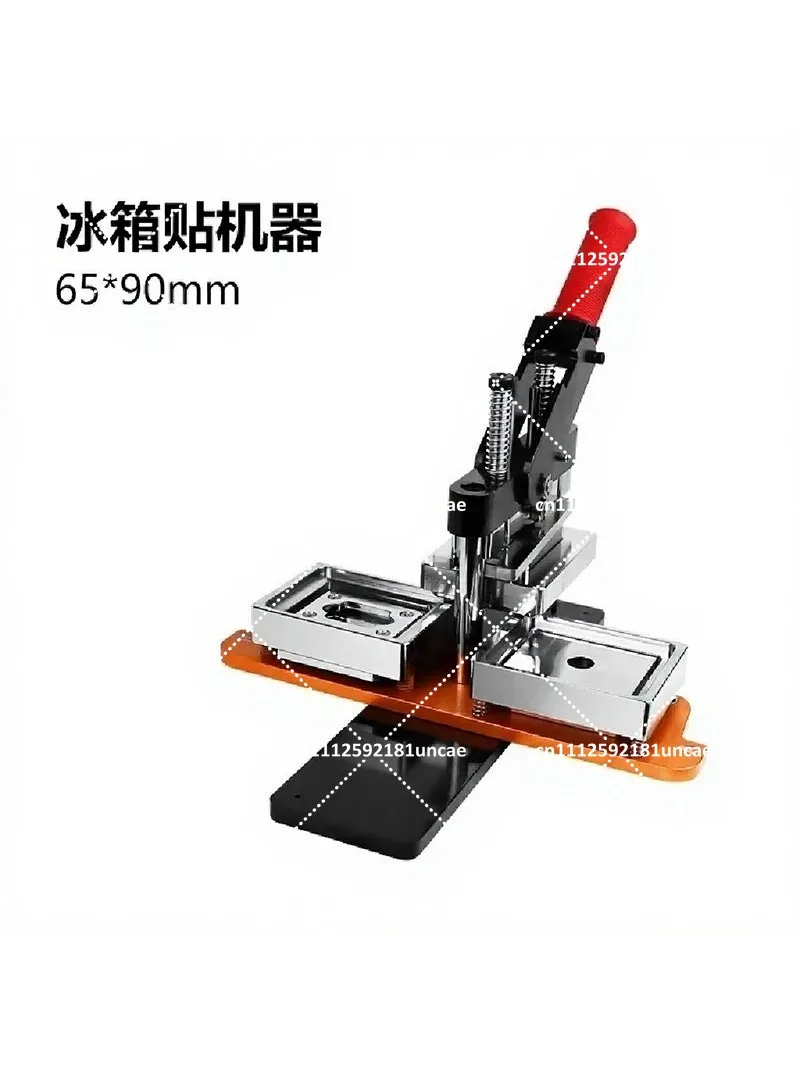 Rectangular Badge Making Machine Rotary Metal 90x65 Pasting Press Tool with Mold