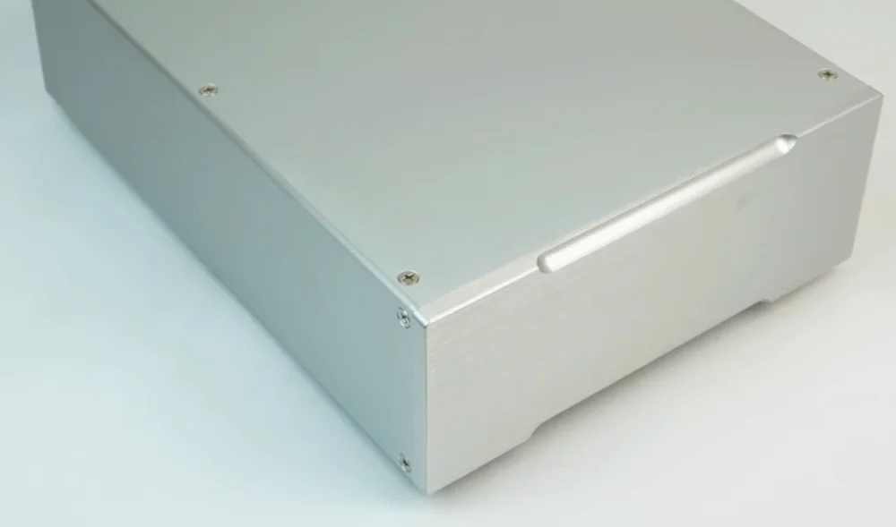 2025mini silvery All aluminum amplifier chassis / Preamplifier case / AMP Enclosure DIY box (230 *90*316mm)