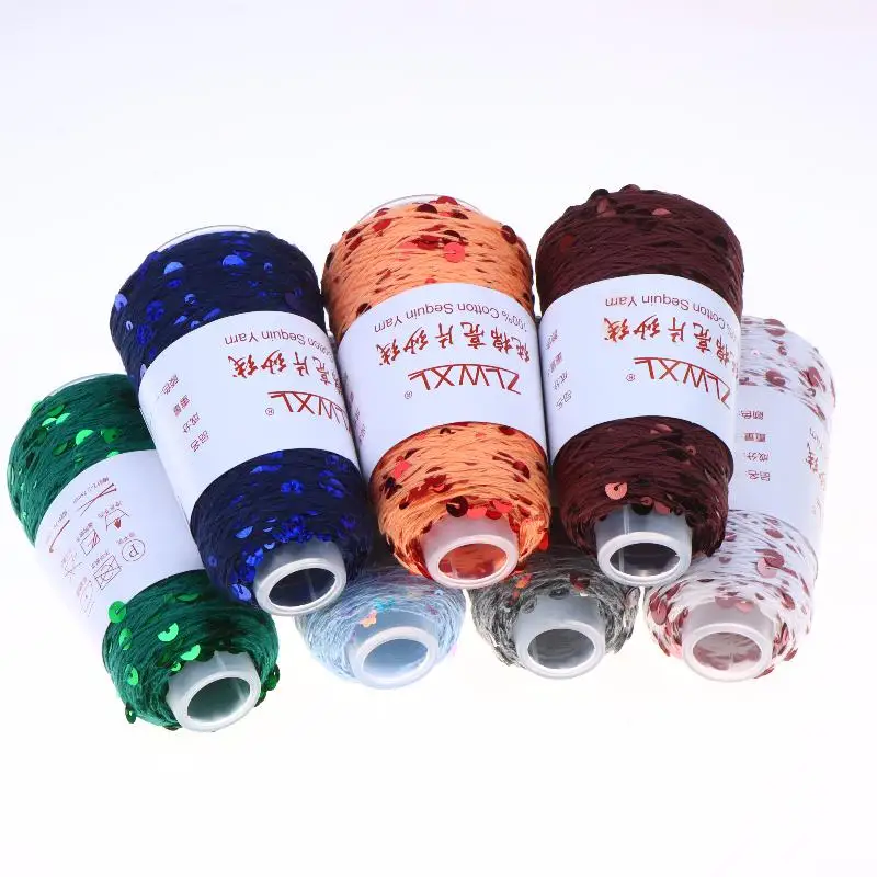 50g Ball Sparkle Sequins Lurex Yarn Glitter Crochet Thread For Knitting Sweater DIY Bag Craft Supplies