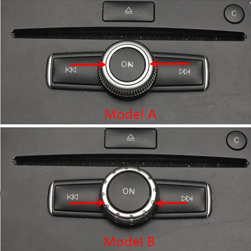 Car Styling Center Console Volume Multimedia Switch Button Decoration Sticker Trim For Mercedes Benz W204 C180 E260 ML350 GLK200