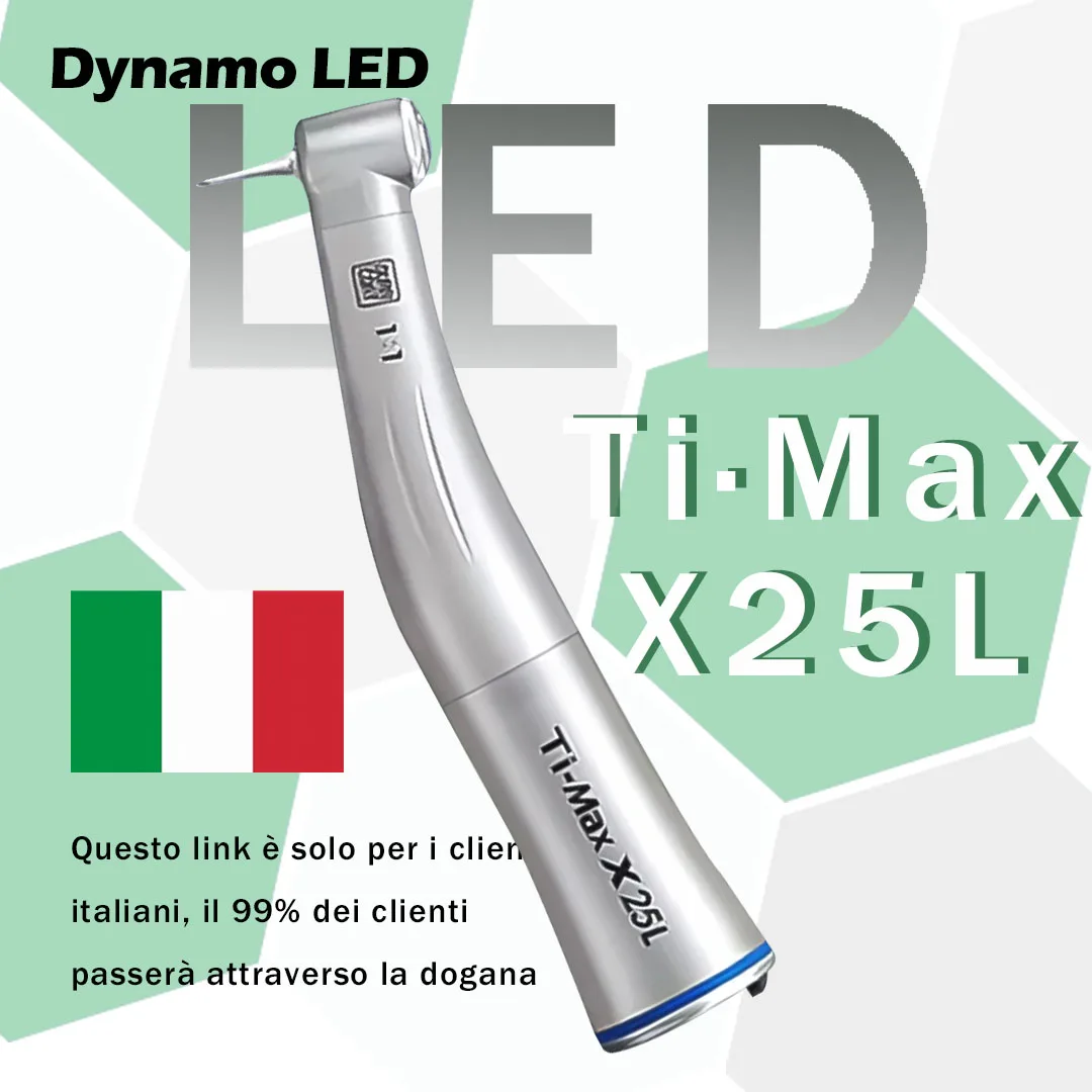 

NSK Ti Max X95L contraangulo Dental 1:5 Increasing Speed Handpiece Against Contra Angle LED Optic Fiber Quattro Spray Red Rings