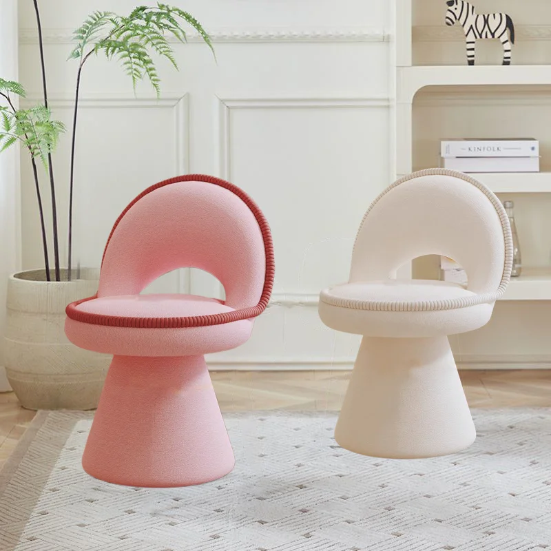 

1 шт. кресло для туалетного столика, табурет в богемном стиле в форме сердца из пены с эффектом памяти - многофункциональный пуфик с легкой в сборке рамой