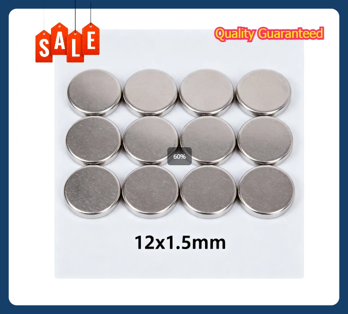 12mm x 1.5mm Super Strong Neodymium Magnet Small Round Disc Magnets for Fridge Magnets Scrapbooking