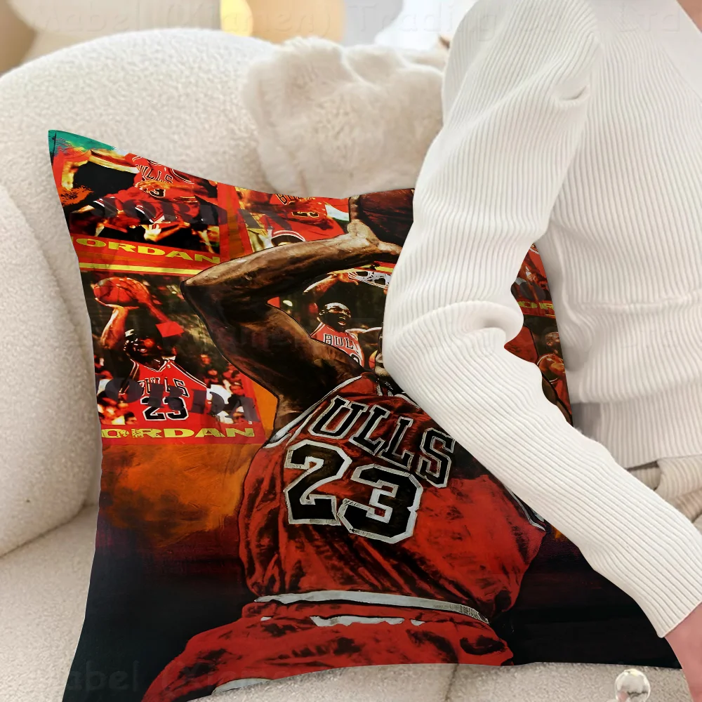 M-Michael J-Jordan Personalized Pillow Cover Kids Bedroom Wild Party Decor Pillowcase Kid Birthday Shower Gift view 4