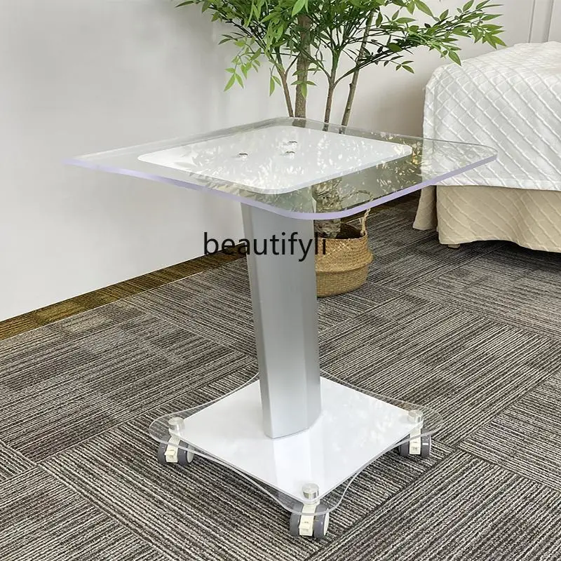 Beauty salon beauty cart trolley acrylic instrument transparent shelf tool cart