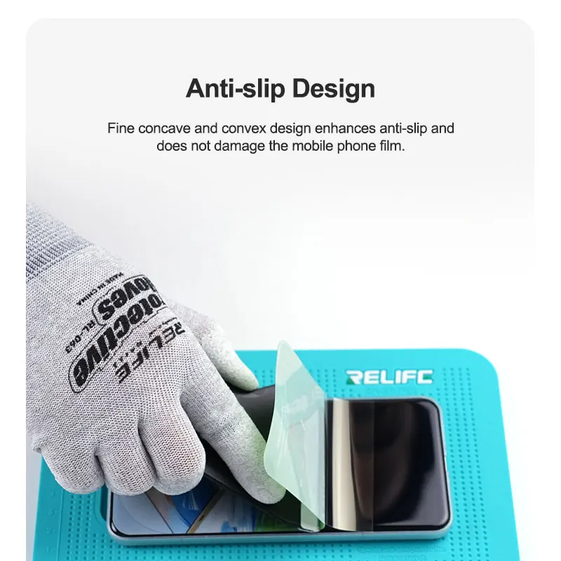 Imagem -05 - Relife-almofada de Silicone Anti-slip Profissional para Celular Esteira de Filme Especial Reparação de Câmera e Relógio Boa Flexibilidade Rl004dm