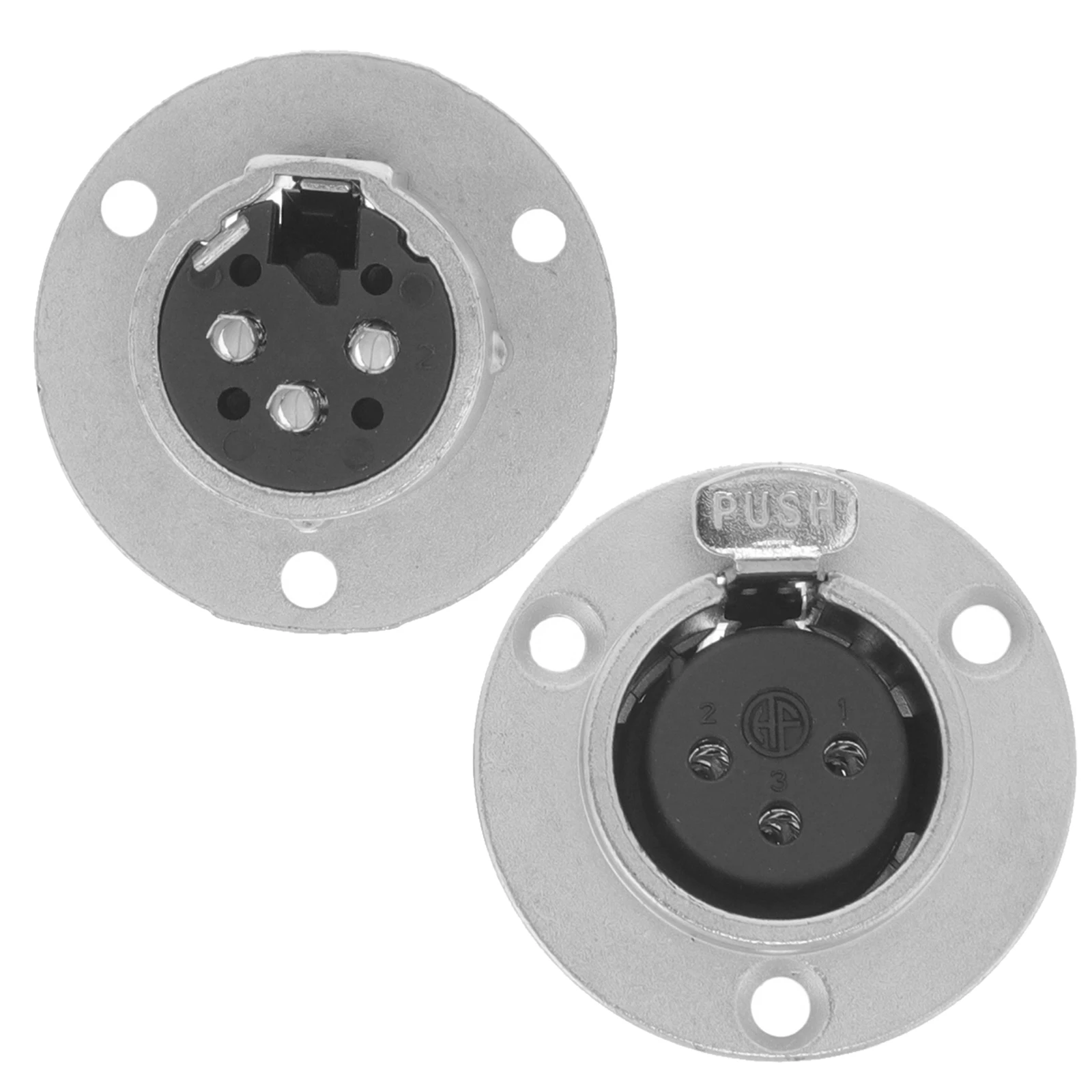 

2Pcs Female Jack Socket 3 Pin Microphone Connector Panel Mount Audio Socket for Speaker Patch Cable Applications