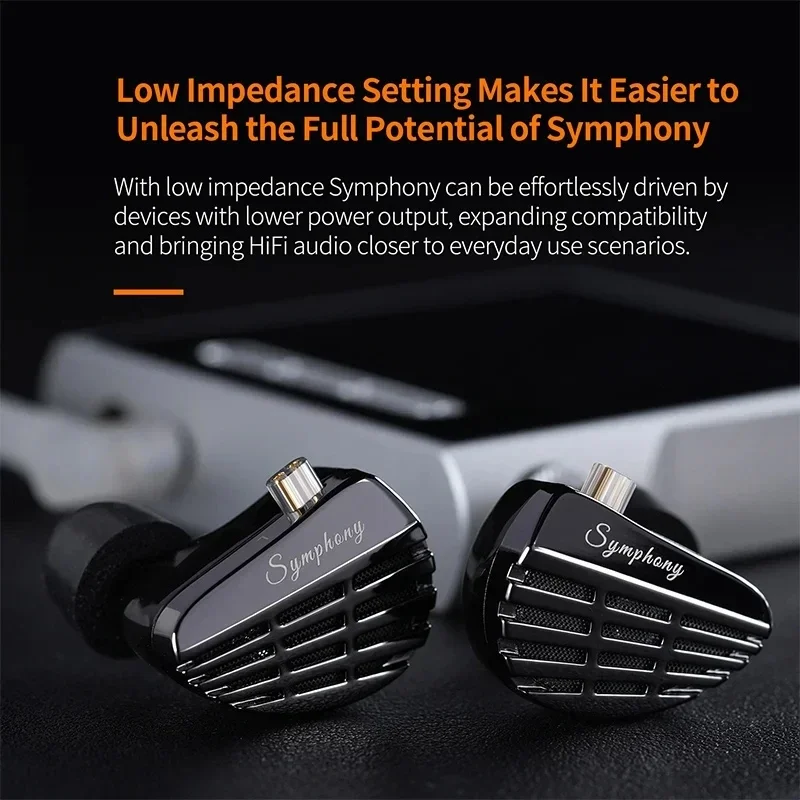 2024 Nuovo KZ Symphony Hybrid Auricolari In-Ear Wired 13.2mm Driver planare autobilanciato Driver dinamico HIFI Cuffie da gioco per DJ