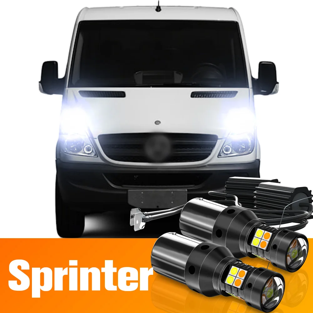 

2x LED Dual Mode Turn Signal+Daytime Running Light DRL For Mercedes Sprinter B901 B902 B906 B907 B910 B903 B904 B905 Accessories