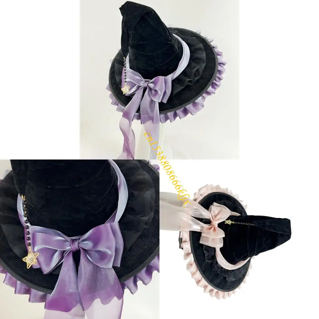 

Halloween Wizard Hat Funny Witch Hat Witch Caps Wizard Costume Accessories for Masquerades Party Decor Cosplay Props 066C