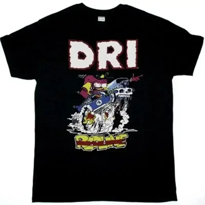 D.R.I. DIRTY ROTTEN IMBECILES REDLINE DRI NEW BLACK TSHIRT