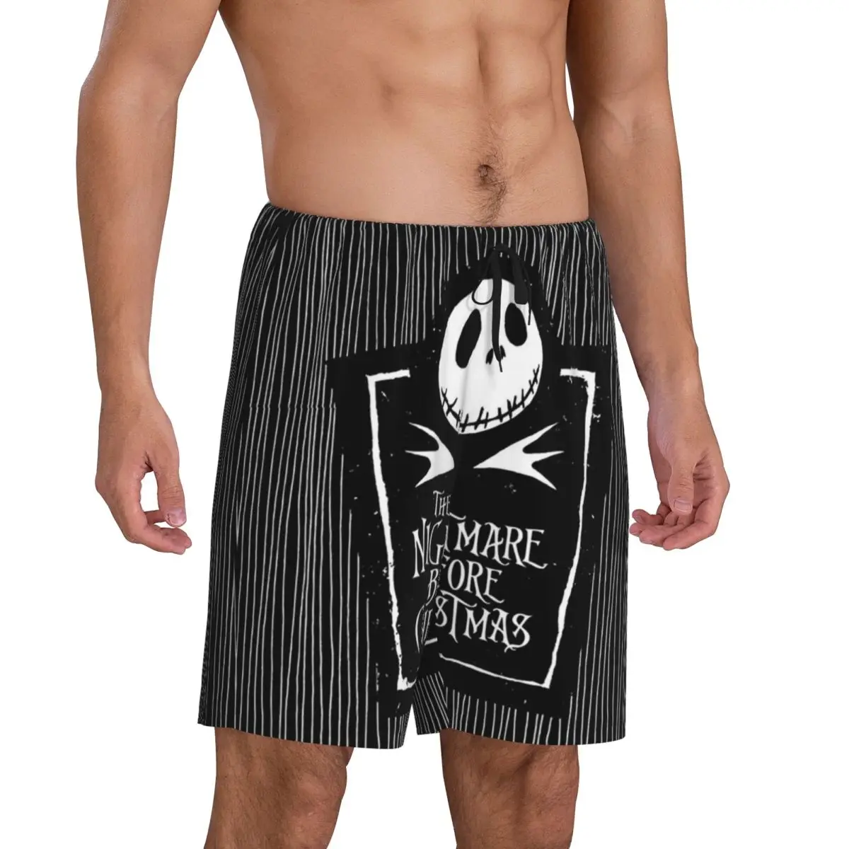 مخصص فيلم الرعب عيد الميلاد الجمجمة جاك بيجامة قيعان الرجال تيم بيرتون هالوين صالة النوم السراويل تمتد ملابس خاصة #2