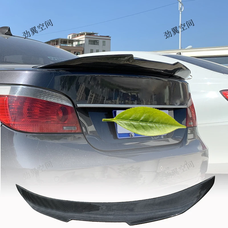 Suitable for BMW 5 Series  E60 modify PSM Style Carbon fiber Rear Spoiler Trunk wing   unpainted carbonSpoiler