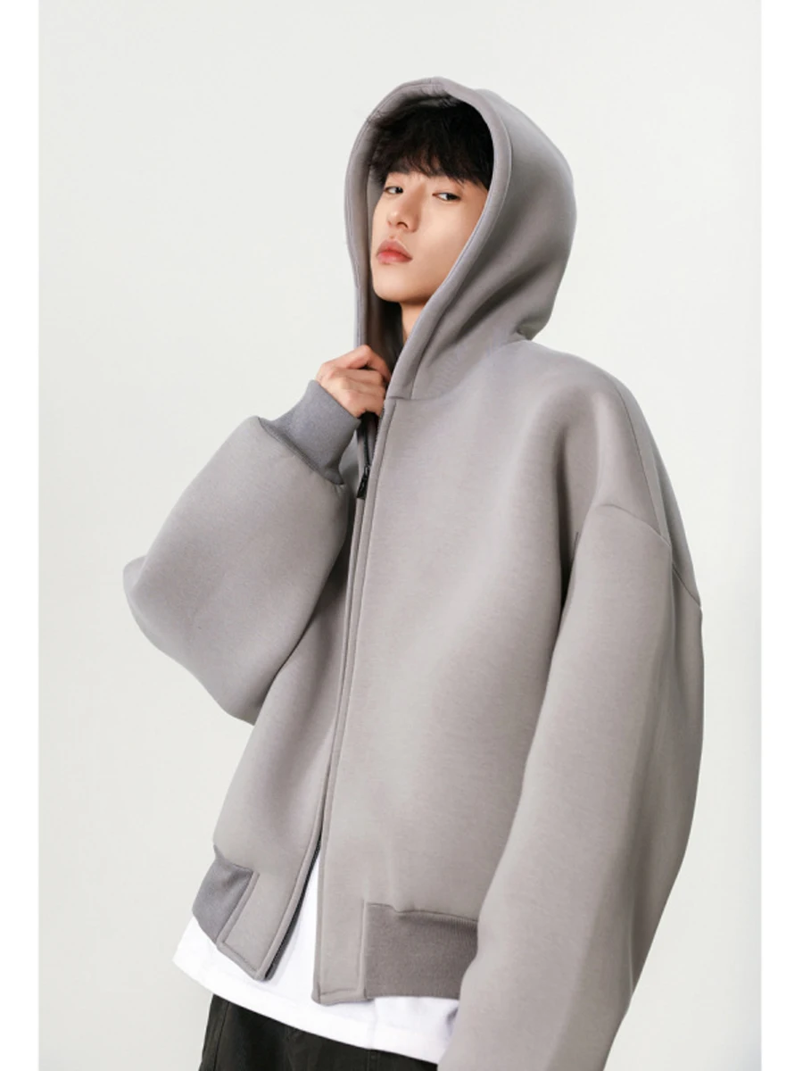 

Мужская повседневная толстовка на молнии Spring 2025, плотная, 0 г, в стиле мат-ап, трендовая, удобная, свободного кроя, из чистого хлопка...