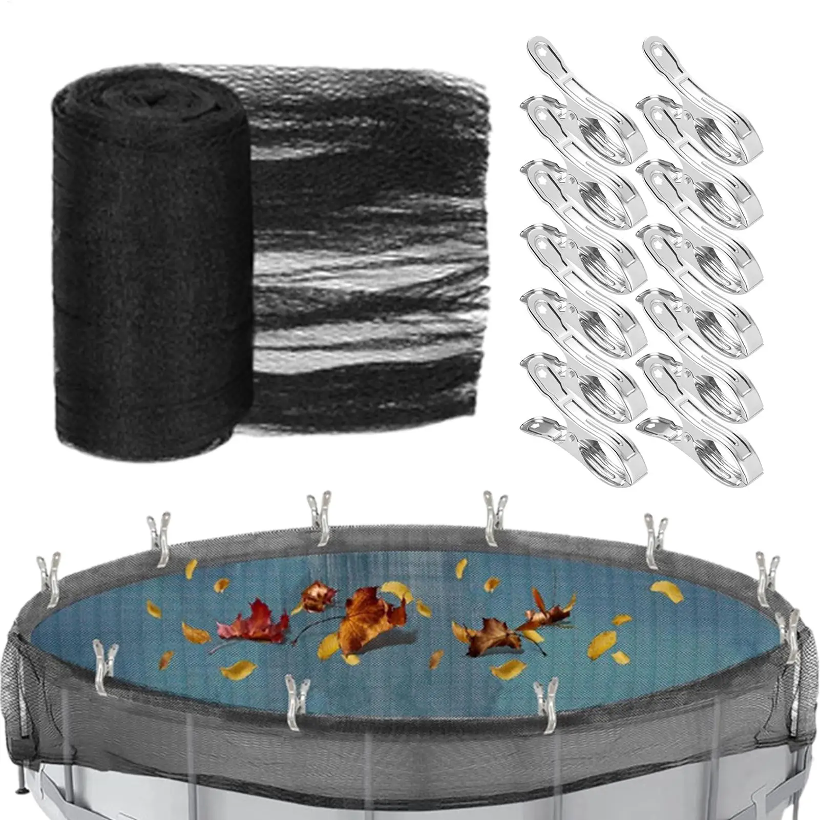 

Pool Cover Pool Net Cover With 12 Clips Sun Protection Water Protective Net For Commercial Garden Kids Pets Patio Hot Tub