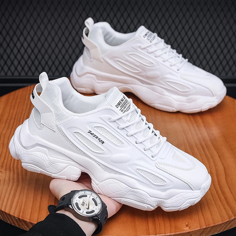 2023 New Men\'s Shoes platform shoes Fashion Mid top Men\'s Sneakers Youth Daddy Shoes Casual Shoes Fashion Sports Shoes Men