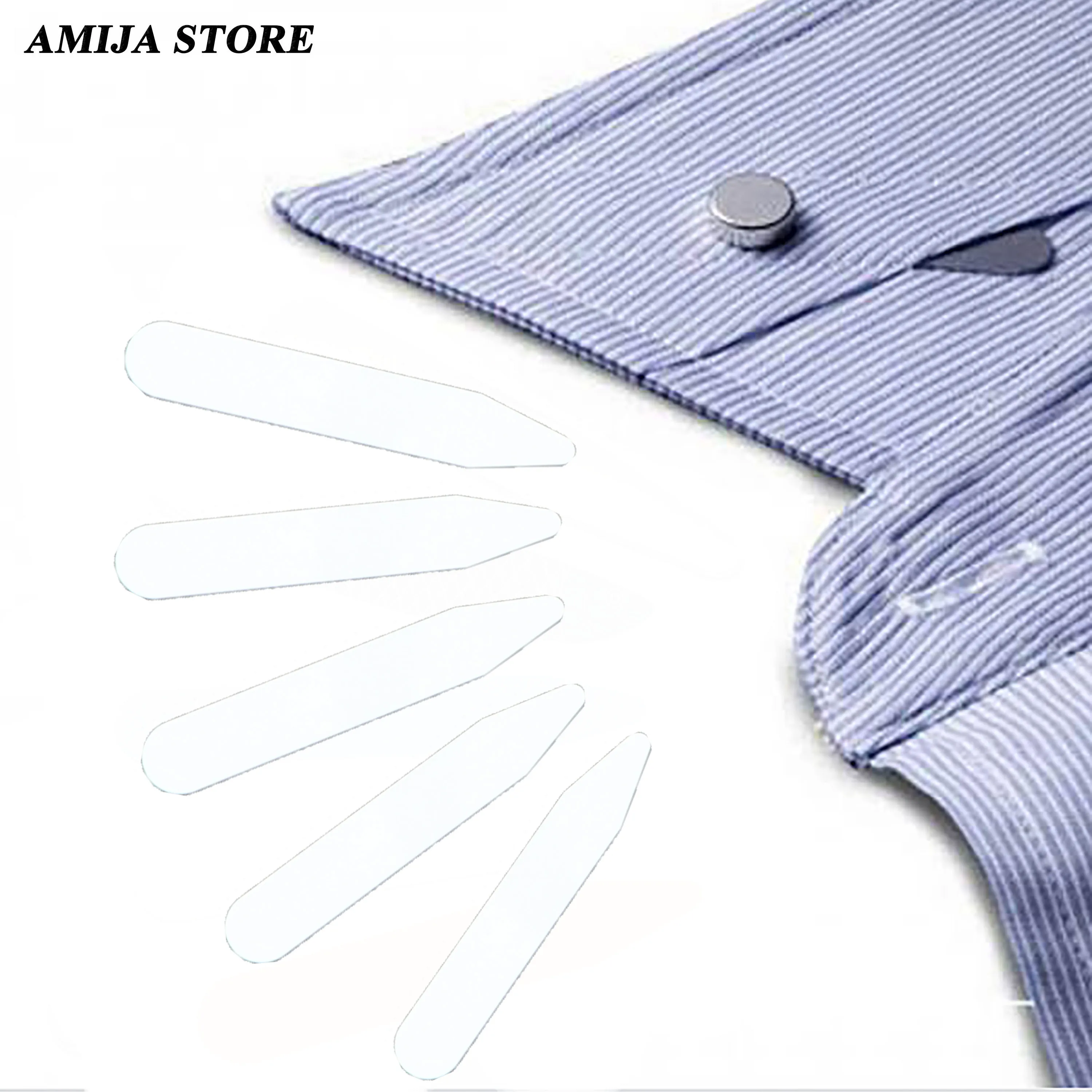 

20Pcs Plastic Collar Stiffeners Stays Bones For Dress Shirt 2"/2.2"/2.37"/2.5 "/2.75" Inch Men's Gifts Clear Collar Stay Jewelry