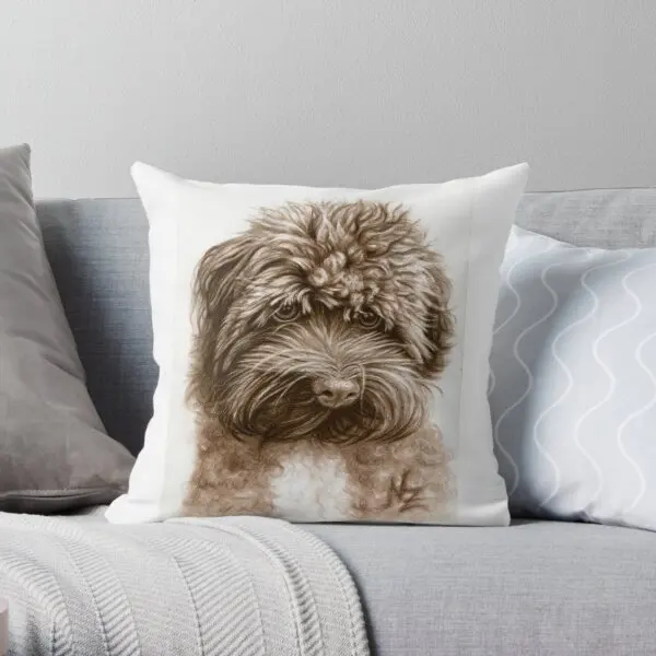 

Bolonka Zwetna Printing Throw Pillow Cover Throw Cushion Bedroom Case Car Soft Fashion Square Pillows not include One Side