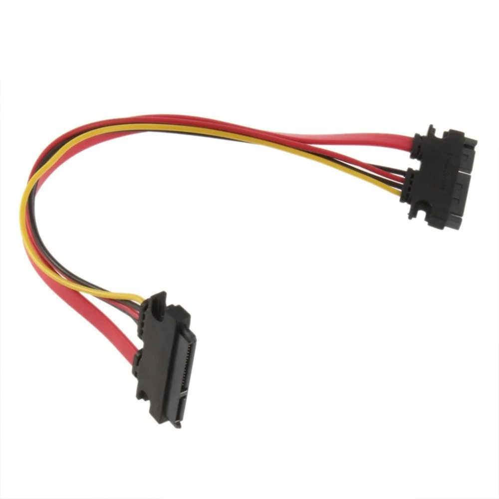 Newest 30cm/50cm SATA Combo 15 Pin Power and 7  Data  cable hard drive male to female extension