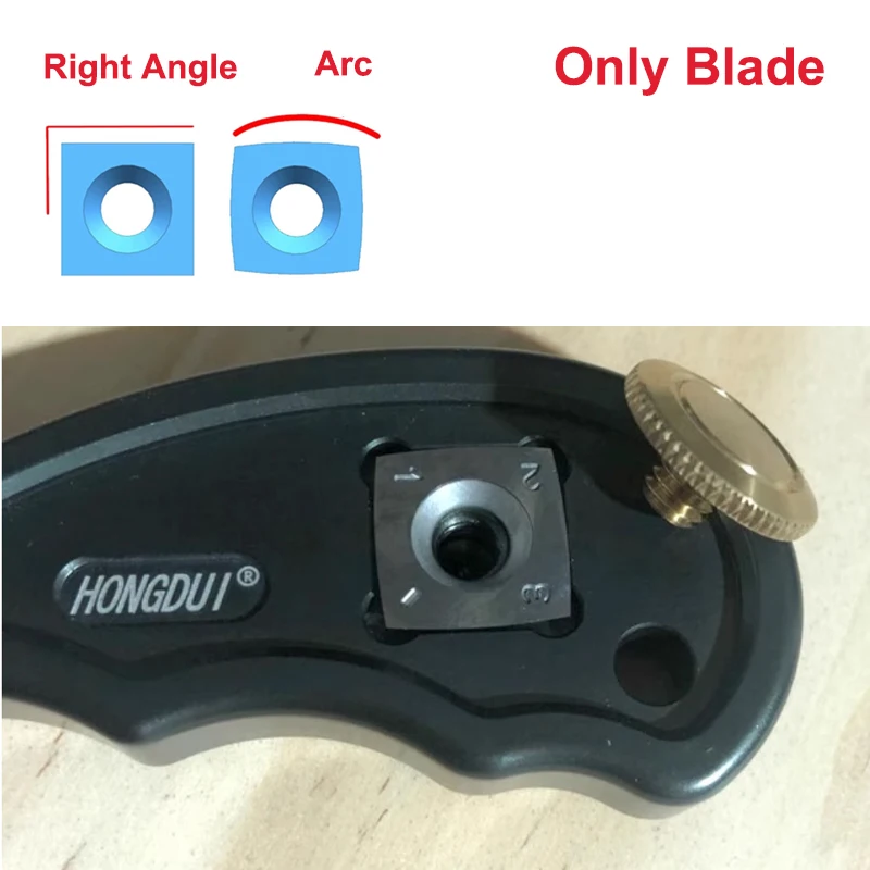 Mini Wood Carbide Insert  Removal Aluminum Alloy Handle Woodworking Toolblades Rounded /Right angle blade