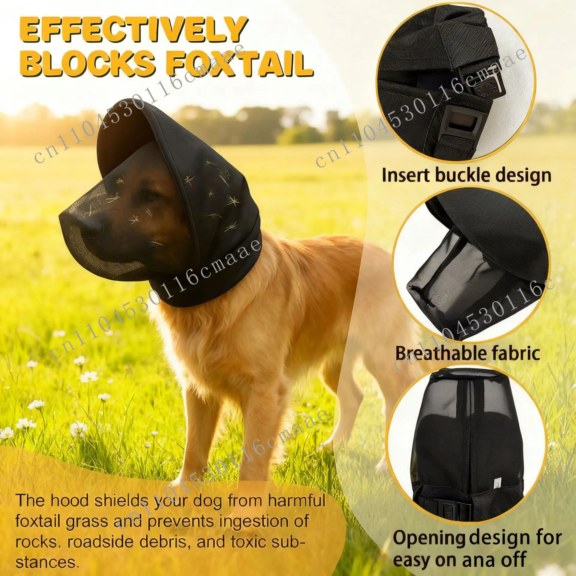 New dog anti-mosquito bite hood dog anti-bite and anti-indiscriminate eating mask dog protective mask pet supplies