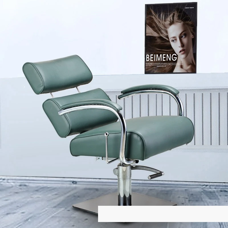 Two-section backrest barber and hairdressing chair, barber shop barber chair, backrest can be reclined, lift hair salon chair