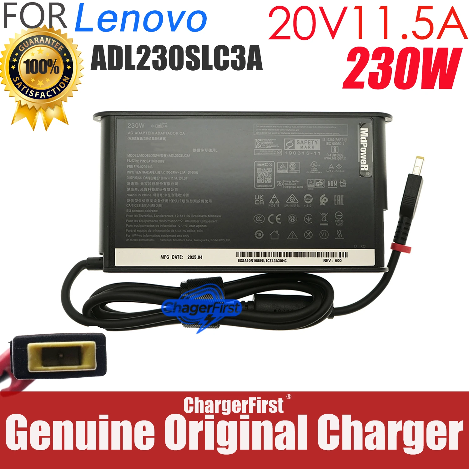 20V 11.5A 230W ADL230SDC3A ADL230SLC3A AC Adapter For lenovo THINKPAD W540 P71 P72 P73 Y900 Laptop Power Supply A18-230P1A