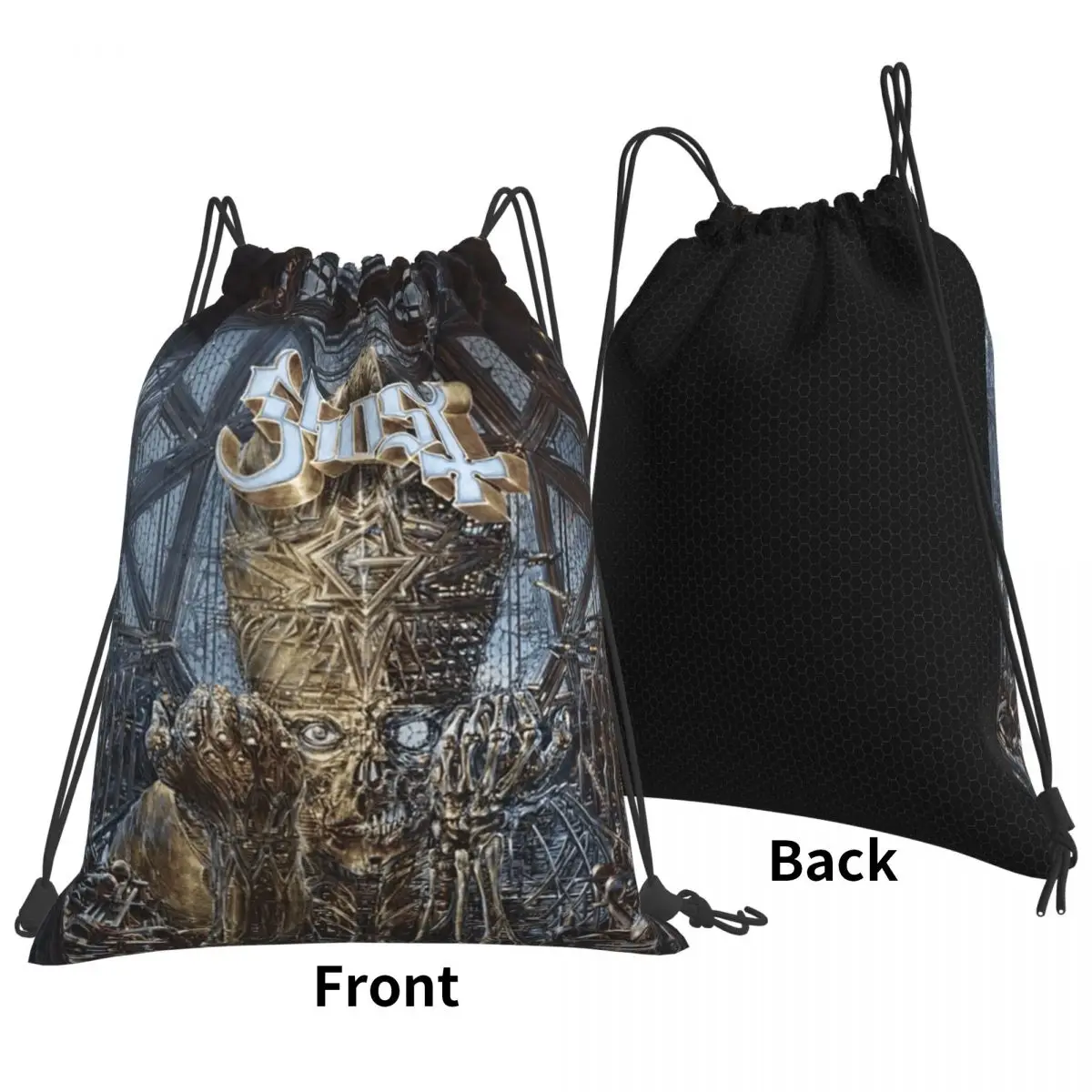 IMPERA Ghost Heavy Metal Band Backpacks Casual Drawstring Bags Sundries Bag Book Bags for Man Woman Students