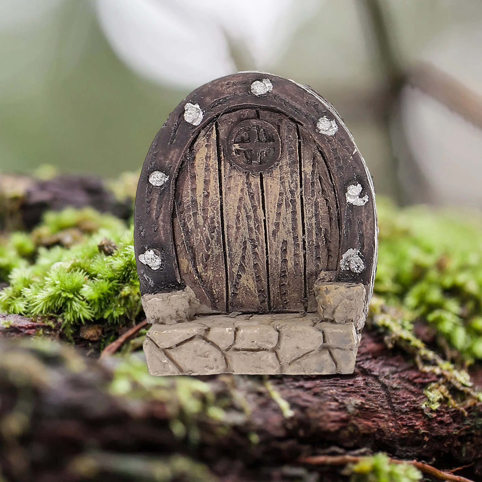 

3pcs Miniature Door Resin Fairy Garden Ornament Rustic Small Wood Door Decor For Potted Plants Micro Landscape Bonsai